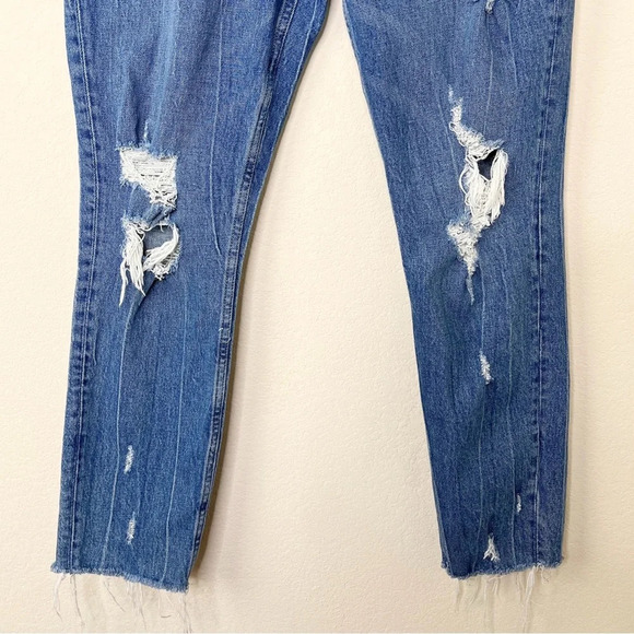 Abercrombie & Fitch The Mom High Rise Jeans Distressed Long - Picture 4 of 12